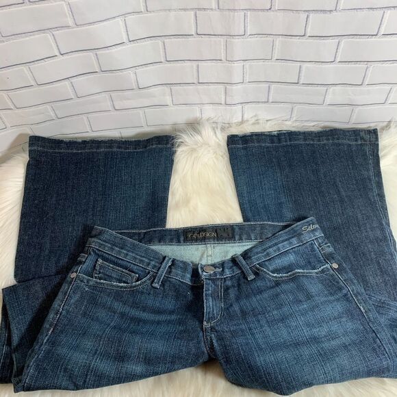 Goldsign Silvie Denim Bell Bottom Jeans Sz 27 - Picture 2 of 10